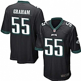 Nike Men & Women & Youth Eagles #55 Brandon Graham Black Team Color Game Jersey,baseball caps,new era cap wholesale,wholesale hats